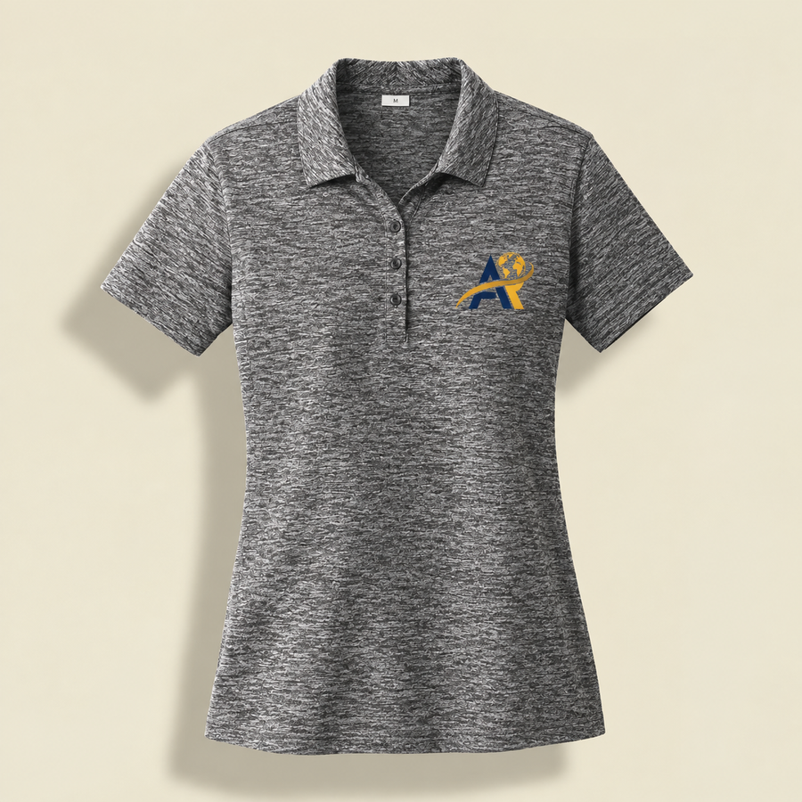AR Women’s Heather Gray Polo Shirt