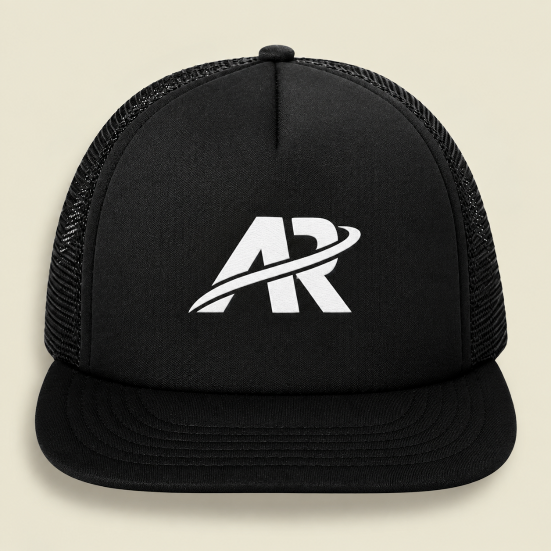 Black AR Orbit Trucker Cap