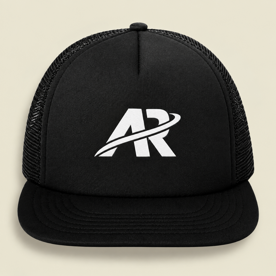 Black AR Orbit Trucker Cap