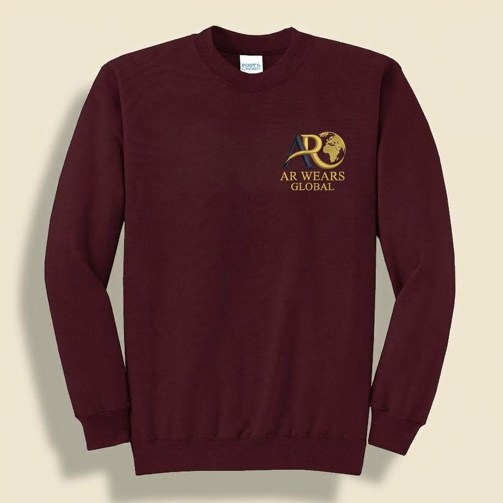 AR Wears Global Premium Crewneck Sweatshirt - Burgundy