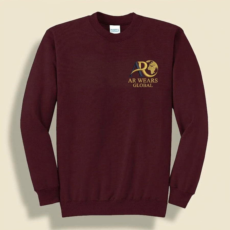AR Wears Global Premium Crewneck Sweatshirt - Burgundy