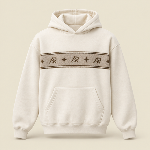 AR Atlas Band Hoodie - Cream