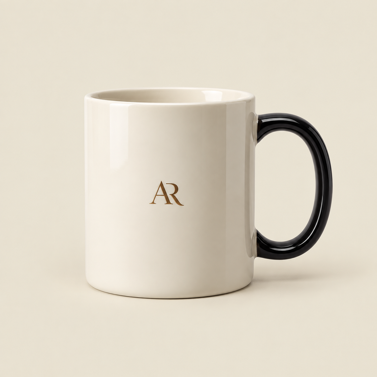 AR Contrast Ceramic Cup - Ivory