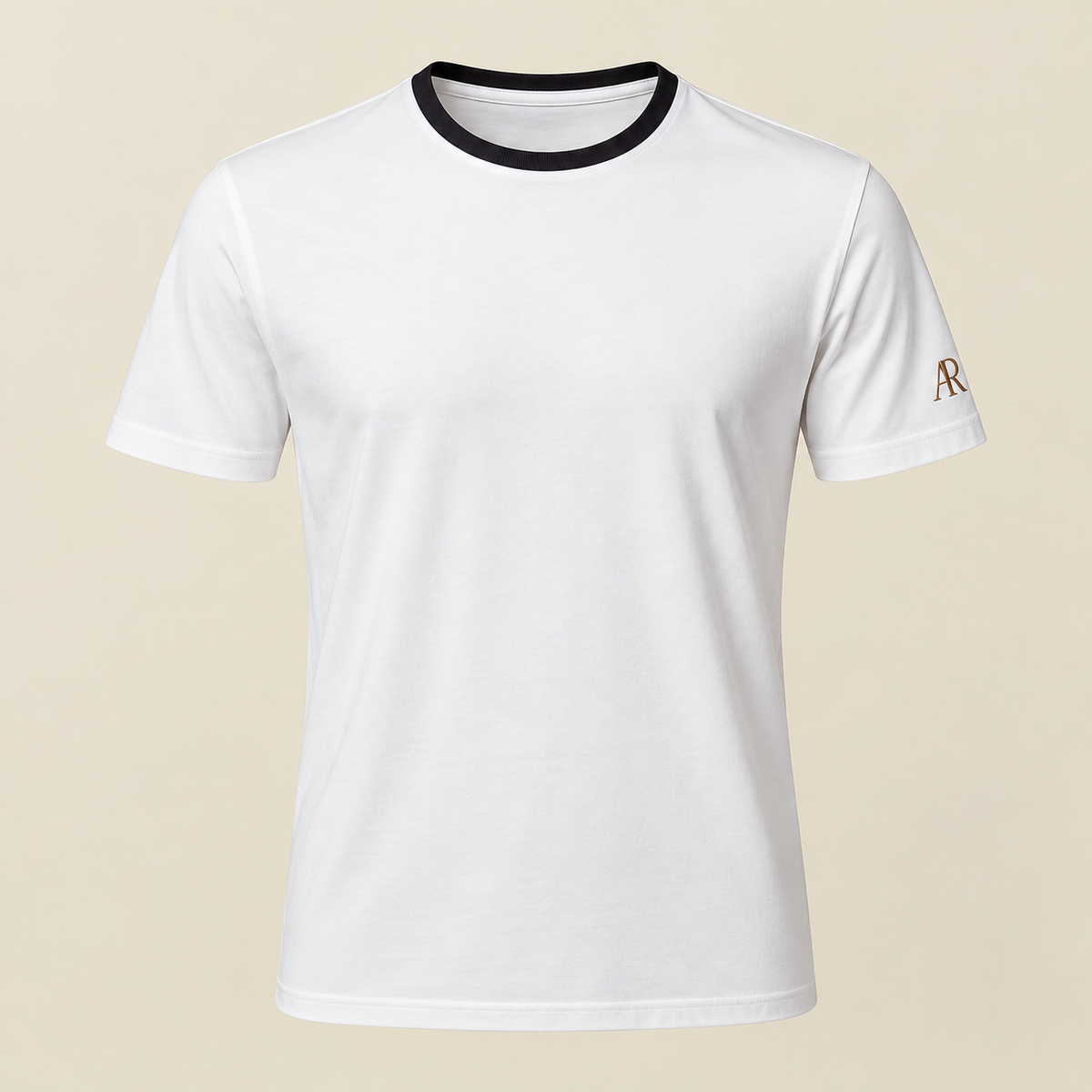 AR White Black Trim Tee