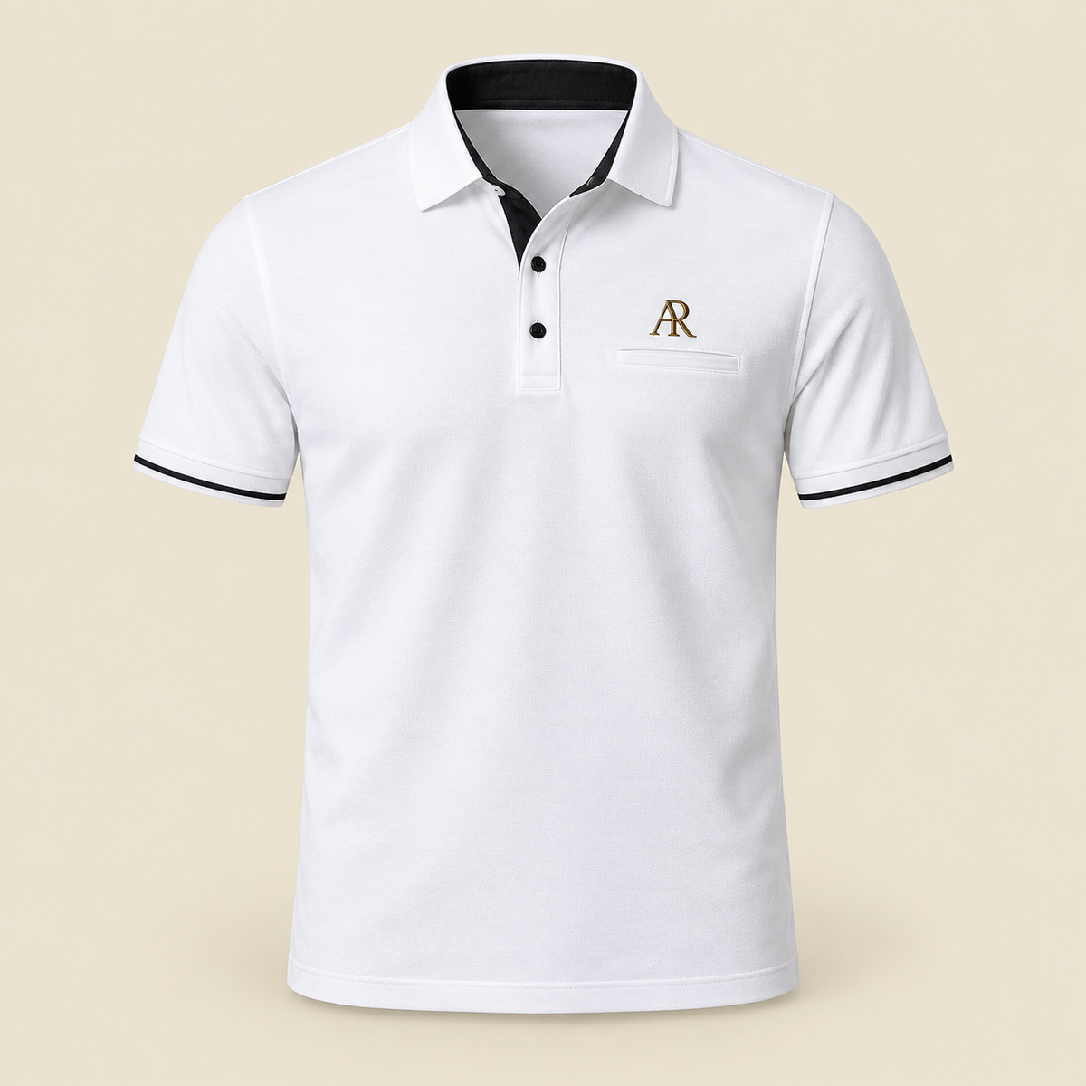 AR Signature Pocket Polo - White