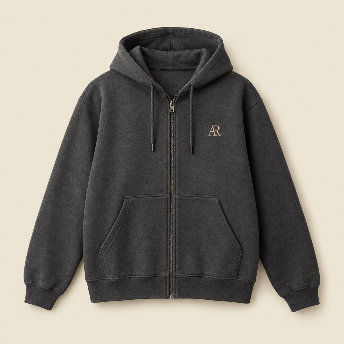 AR Signature Zip Hoodie - Charcoal